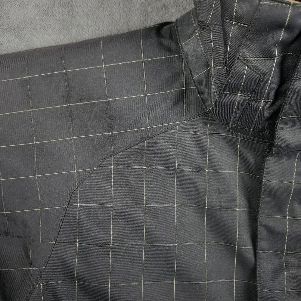 The North Face Cryptic‎ Jacket Mens Small Black Grid Pattern Insulated Snowboard